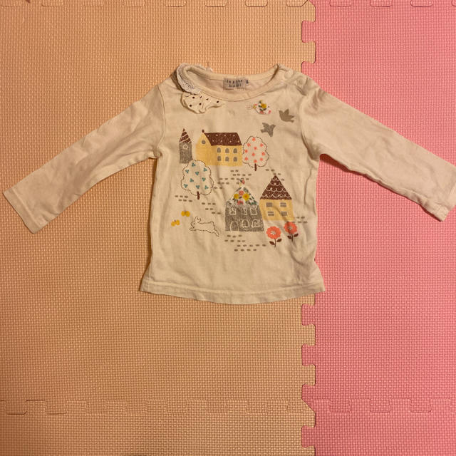 UNIQLO(ユニクロ)の女の子　長袖半袖トップス　ショートパンツ　80 キッズ/ベビー/マタニティのベビー服(~85cm)(シャツ/カットソー)の商品写真