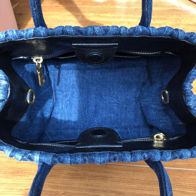 miumiu(ミュウミュウ)のmiumiu ミュウミュウ マトラッセ ハンドバッグ デニム レディースのバッグ(ハンドバッグ)の商品写真
