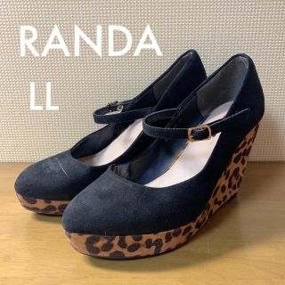 ランダ(RANDA)のRANDA ランダ ハイヒール パンプス 黒 ヒョウ柄(ハイヒール/パンプス)