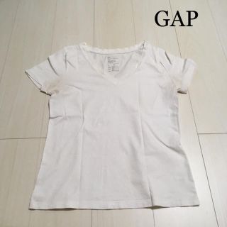 ギャップ(GAP)のGAP 白Tシャツ　Vネック(Tシャツ(半袖/袖なし))