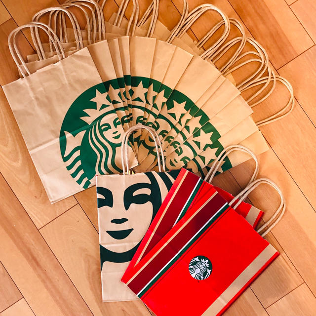 Starbucks Coffee(スターバックスコーヒー)のスターバックス スタバ　ショップ袋　紙袋 レディースのバッグ(ショップ袋)の商品写真