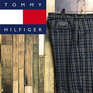 トミーヒルフィガー(TOMMY HILFIGER)の【しもん様専用☆】トミーヒルフィガー☆フラッグロゴタグ入りチェック柄ハーフパンツ(ショートパンツ)