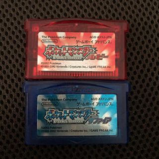 ゲームボーイ(ゲームボーイ)のポケットモンスター　ルビー　サファイア　2本セット(携帯用ゲームソフト)