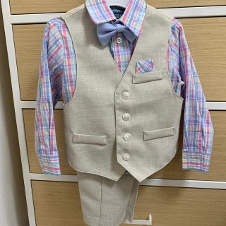 ノーティカ(NAUTICA)の【お値下げ！】2Tサイズ　シャツ、パンツ、ベスト、蝶ネクタイセット(ドレス/フォーマル)