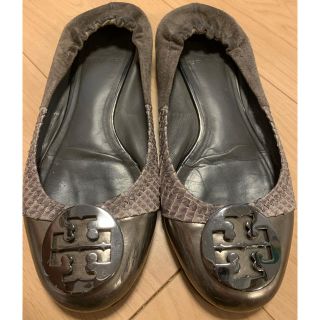 トリーバーチ(Tory Burch)の【限定色】トリーバーチ♡バレエシューズ♡パイソン グレー(バレエシューズ)