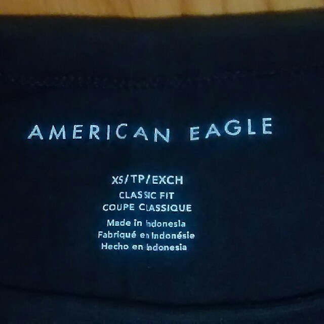American Eagle(アメリカンイーグル)のAmerican eagle  黒色 Ｔシャツ メンズのトップス(Tシャツ/カットソー(半袖/袖なし))の商品写真