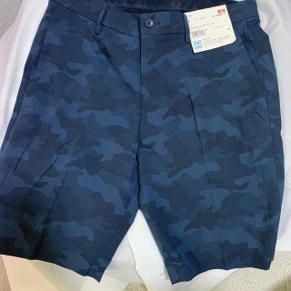 ユニクロ(UNIQLO)の新品　S ユニクロ　ショートパンツ　迷彩　ブルー　ドライストレッチアクティブ(ショートパンツ)