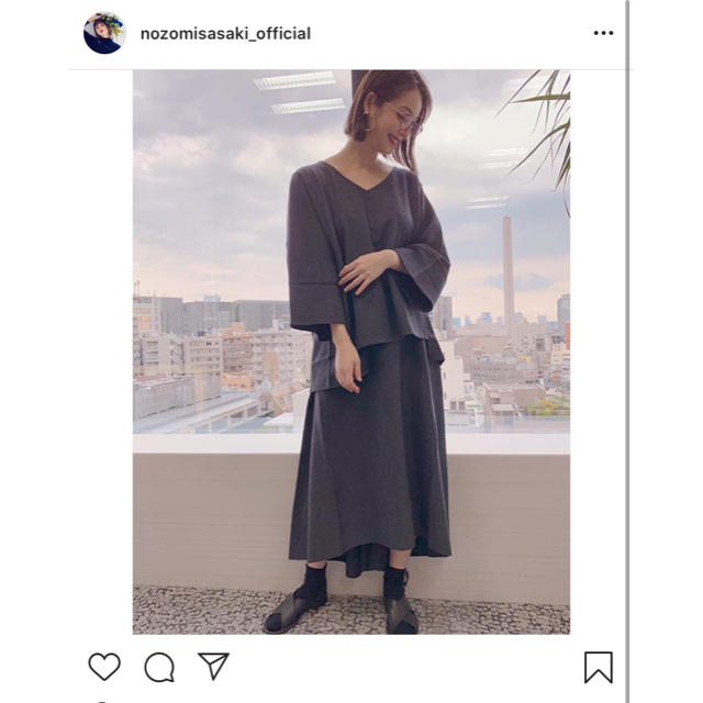 【iNtimite】Wool Jersey ポンチョ＋フレアスカート キャメル  レディースのレディース その他(セット/コーデ)の商品写真