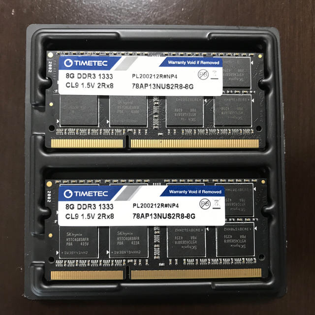 新同品 TIMETEC DDR3 1333MHz 8Gbx2 16Gb 送料無料 1