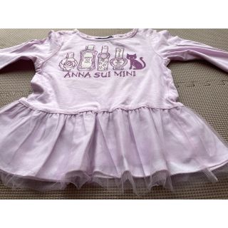 アナスイミニ(ANNA SUI mini)のアナスイミニ　長袖Tシャツ　カットソー　ラベンダー色　サ(Tシャツ/カットソー)