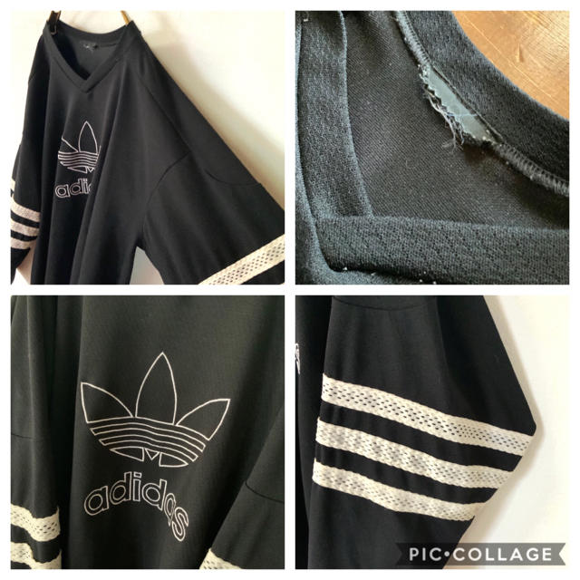 adidas(アディダス)の90‘s adidas 太アーム ビッグシルエット トレフォイル ゲームシャツ メンズのトップス(Tシャツ/カットソー(七分/長袖))の商品写真