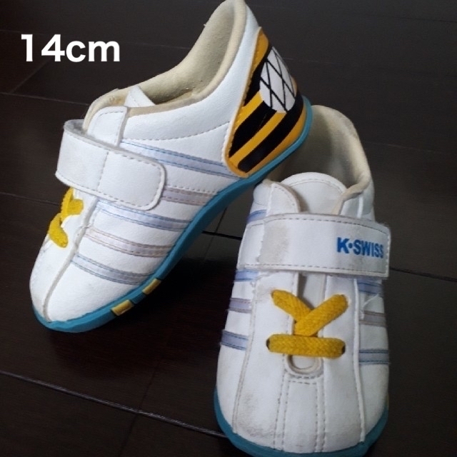 K-SWISS(ケースイス)のK-SWISS  14cm  ホワイト  ハチ キッズ/ベビー/マタニティのベビー靴/シューズ(~14cm)(スニーカー)の商品写真