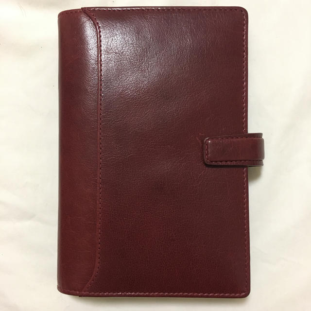 システム手帳　filofax ロックウッド　バイブルサイズ　ワインレッド