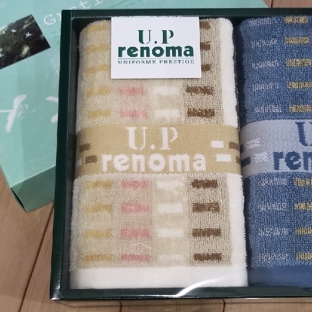 U.P renoma(ユーピーレノマ)のrenoma　フェイスタオル２枚セット インテリア/住まい/日用品の日用品/生活雑貨/旅行(タオル/バス用品)の商品写真