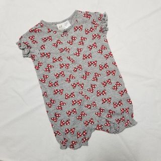 エイチアンドエイチ(H&H)の(美品)H&M　Disney ミニー柄　半袖ロンパース　60(ロンパース)