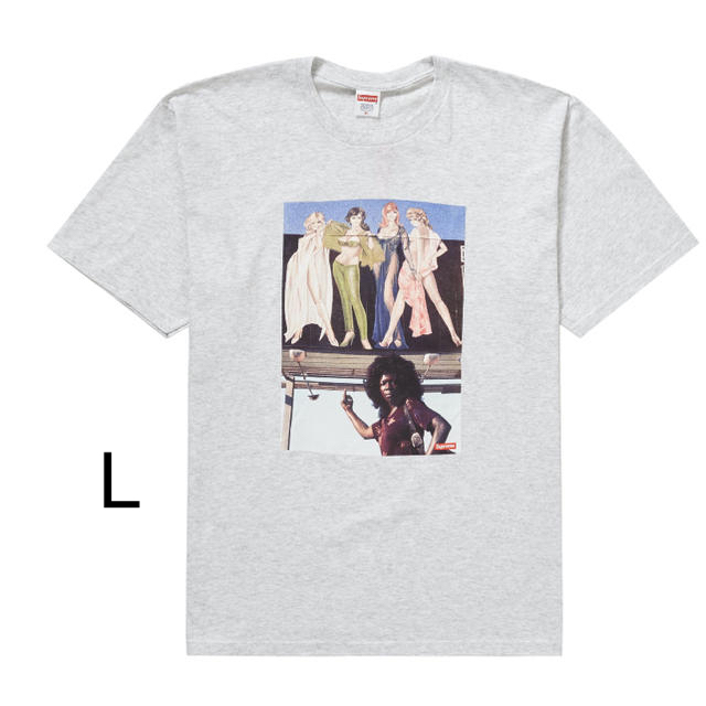 supreme american picture tee Ash Grey L