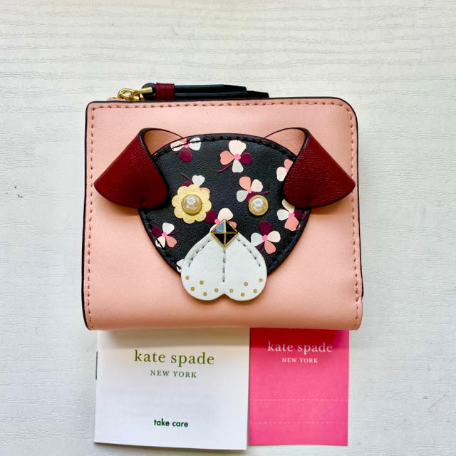 【新品】ケイトスペード フラワー ドッグ 犬 二つ折り 財布 | フリマアプリ ラクマ