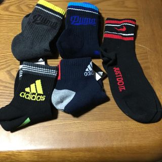 アディダス(adidas)の靴下5足セット　アディダス　プーマ　ナイキ　23〜25センチ(靴下/タイツ)