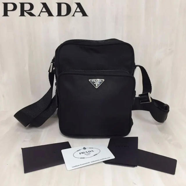 PRADA プラダ ショルダーバッグ レザー×ナイロン ★19741