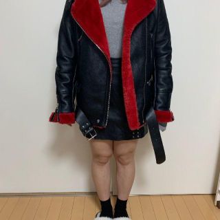 ベルシュカ(Bershka)のBershka　ファーライダースジャケット(ライダースジャケット)