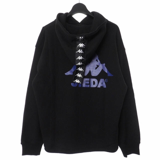 ボックスシルエットJieDa × KAPPA SWITCHING HOODIE BLACK 1