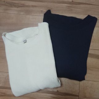 ユニクロ(UNIQLO)のユニクロ ワッフルクルーネックTシャツ(Tシャツ(長袖/七分))