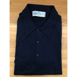 ジョンスメドレー(JOHN SMEDLEY)のジョンスメドレー John Smedley イギリス製　半袖ポロシャツ：ネイビー(ポロシャツ)