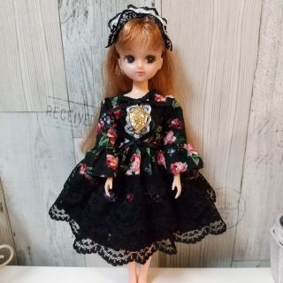 リカちゃんの服 ハンドメイドワンピース(人形)