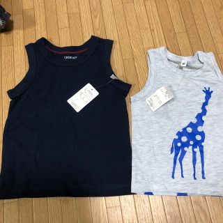 ニシマツヤ(西松屋)の新品 未使用 100・90 タンクトップ(Tシャツ/カットソー)