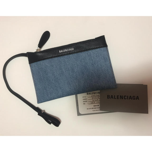 Balenciaga(バレンシアガ)のバレンシアガ  ネイビーカバコーティッドデニム付属ポーチ レディースのファッション小物(ポーチ)の商品写真