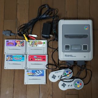 スーパーファミコン(スーパーファミコン)のスーパーファミコン本体＋ゲーム5本(家庭用ゲーム機本体)