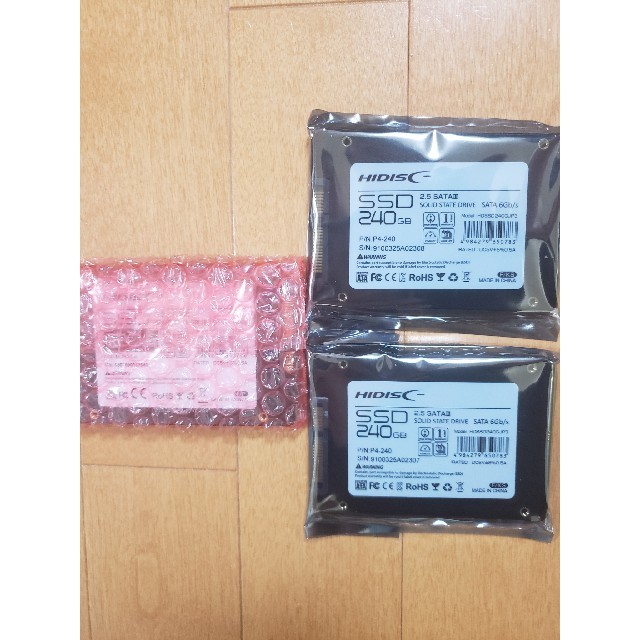 新品未使用 HIDISC SSD 240GB×2 120GB×1PC/タブレット