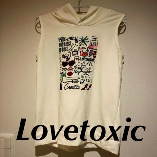 ラブトキシック(lovetoxic)のLovetoxic   ノースリーブフード付き(カットソー(半袖/袖なし))