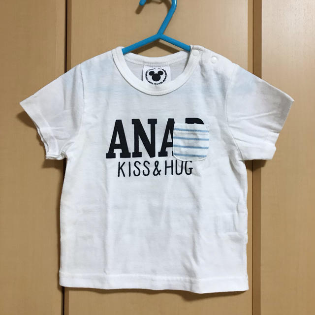 ANAP Kids(アナップキッズ)のANAP Kids ドライブミッキーミニー　ポッケ付きTシャツ キッズ/ベビー/マタニティのベビー服(~85cm)(Ｔシャツ)の商品写真