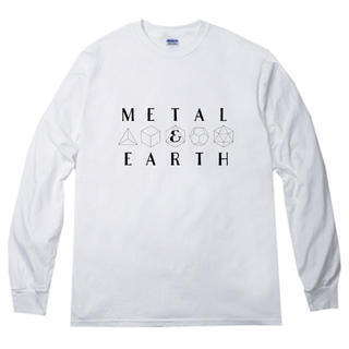 金属と地球のプラトニックな固体 ロゴ 長袖 ロングTシャツ ube21(Tシャツ/カットソー(七分/長袖))