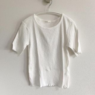 ジーユー(GU)のGU  リブフリルT(Tシャツ(半袖/袖なし))