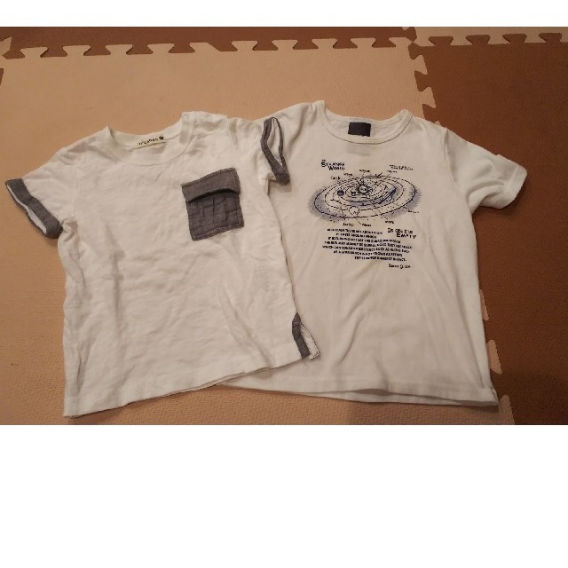 Branshes(ブランシェス)の白いTシャツ ２枚セット ブランシェス、コムサ キッズ/ベビー/マタニティのキッズ服男の子用(90cm~)(Tシャツ/カットソー)の商品写真