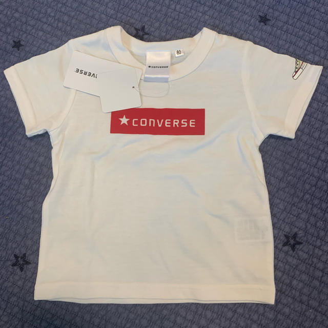 CONVERSE(コンバース)のコンバース　ベビー服　ホワイト　80センチ キッズ/ベビー/マタニティのベビー服(~85cm)(Ｔシャツ)の商品写真