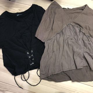 ザラ(ZARA)のトップス2枚(Tシャツ(半袖/袖なし))