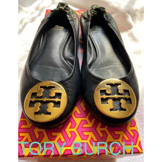 トリーバーチ(Tory Burch)の【TORY BURCH】フラットシューズ　黒　バレエシューズ(バレエシューズ)