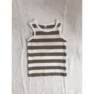 ムジルシリョウヒン(MUJI (無印良品))のMUJI ボーダータンクトップ　100(Tシャツ/カットソー)