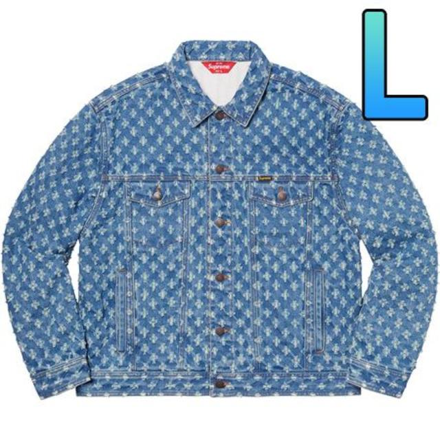 Supreme(シュプリーム)のL Supreme Hole Punch Denim Jacket blue メンズのジャケット/アウター(Gジャン/デニムジャケット)の商品写真