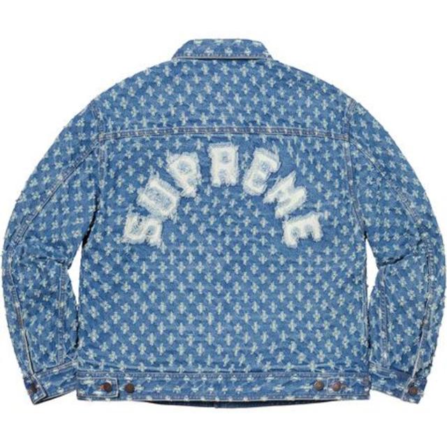 Supreme(シュプリーム)のL Supreme Hole Punch Denim Jacket blue メンズのジャケット/アウター(Gジャン/デニムジャケット)の商品写真