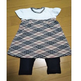 バーバリーブルーレーベル(BURBERRY BLUE LABEL)のバーバリーブルーレーベルワンピース　babyGAPスパッツ付き(ワンピース)