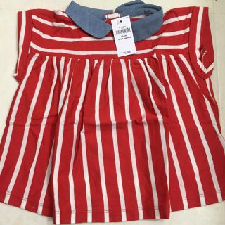 ギャップ(GAP)の○夏服○ 新品タグ付　babyGAP ギャップ　トップス ピーターパン襟　90㎝(Tシャツ/カットソー)