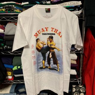 レア vintage muaythai Tee 90's 80's 古着(Tシャツ/カットソー(半袖/袖なし))