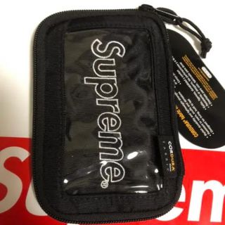 シュプリーム(Supreme)の19fw シュプリーム  Small Zip Pouch  ポーチ 黒 財布(コインケース/小銭入れ)