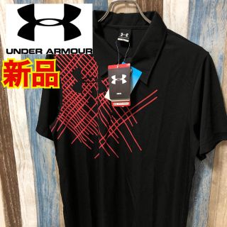 アンダーアーマー(UNDER ARMOUR)の新品タグ付【UNDER ARMOUR】ナイロン 半袖 ポロシャツ スポーツ 黒(ポロシャツ)