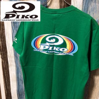 ピコ(PIKO)の90's リバイバル！【PICO】半袖Tシャツ デカロゴ  サーフ系 緑 Ｌ(Tシャツ/カットソー(半袖/袖なし))