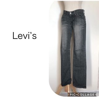 リーバイス(Levi's)のLevi's 28インチ　ブラックデニム　スリムストレート(デニム/ジーンズ)